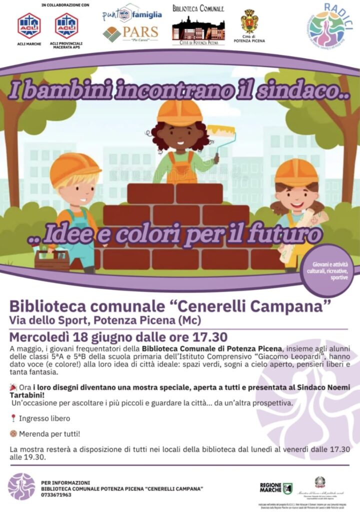 POTENZA PICENA: I bambini incontrano il Sindaco...idee e colori per il futuro
