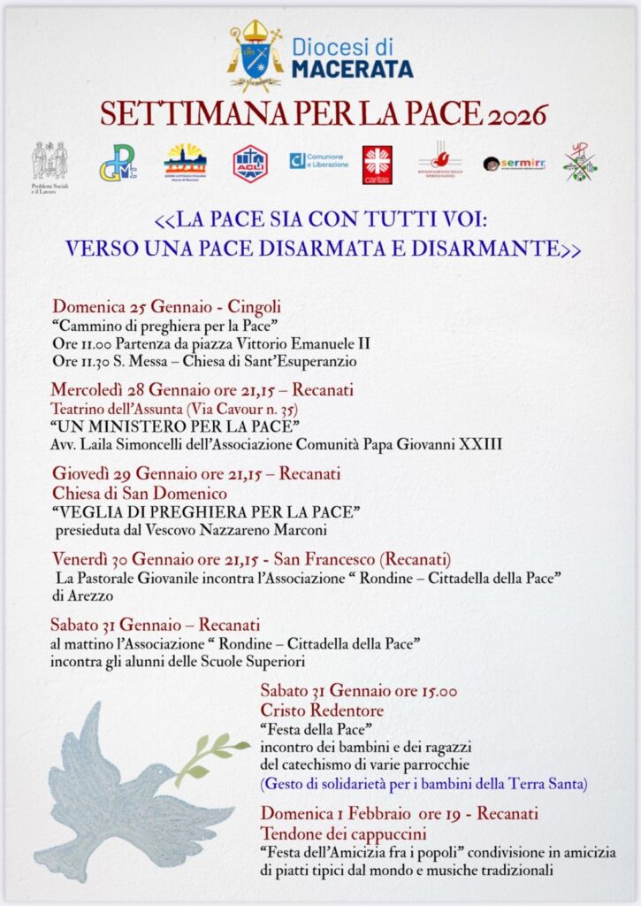 Verso una pace “disarmata e disarmante”: Settimana della Pace diocesana a Recanati