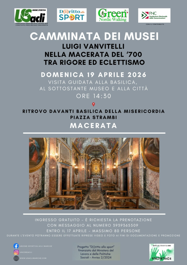 Domenica 19 aprile appuntamento a Macerata: “Luigi Vanvitelli nella Macerata del ‘700. Tra rigore ed eclettismo”